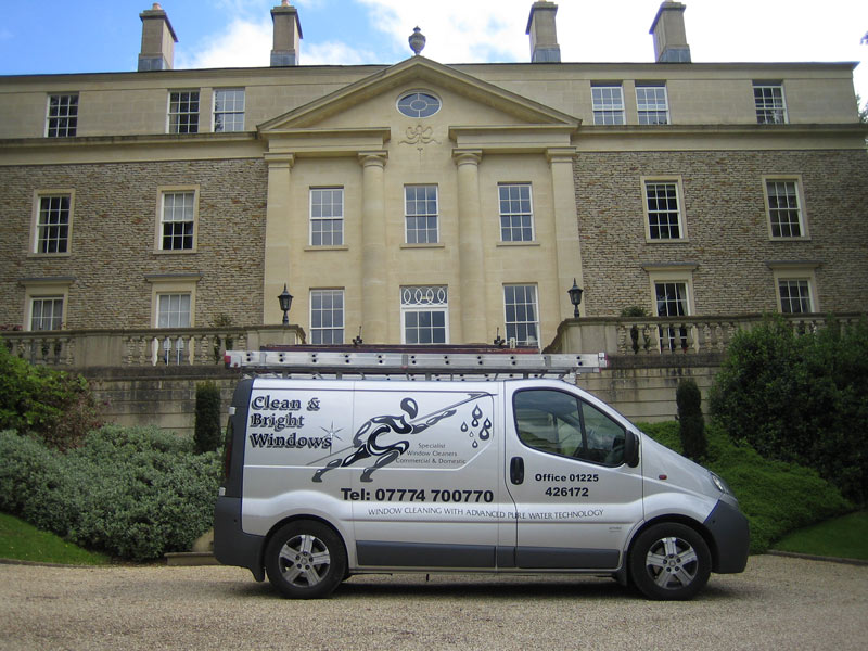 Clean and bright windows van parked in a stunning part of Bath - with lots of windows for us to clean.