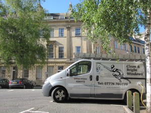  Clean and bright windows van parked in Laura Place a stunning part of Bath - with lots of windows for us to clean.